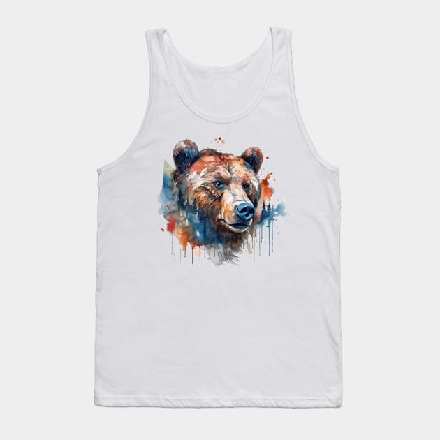 Sweet Brown Bear Tank Top by Young Inexperienced 